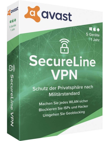 Avast SecureLine VPN 2023 | für PC/Mac/Mobilgeräte